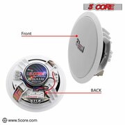 5 Core 5 Core Premium 6.5 Inch Ceiling Speaker 2 Way Outdoor Speaker Wired Waterproof in Ceiling/in Wall Mounted Indoor Outside Patio Backyard Surround Sound Home Exterior CL 6.5-12 2W CL 6.5-12 2W